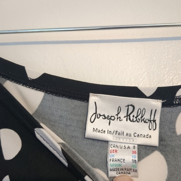 Joseph Ribkoff Skirt Women's Size 8 Swing Polk A Dot Ruffle Retro Betty Boop - Picture 6 of 9